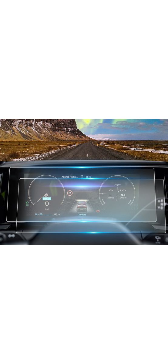 Folie de protecție ecran multimedia și afișaj de bord pentru Renault Megane electric E-Tech 2023 , Austral -set cu 2 folii