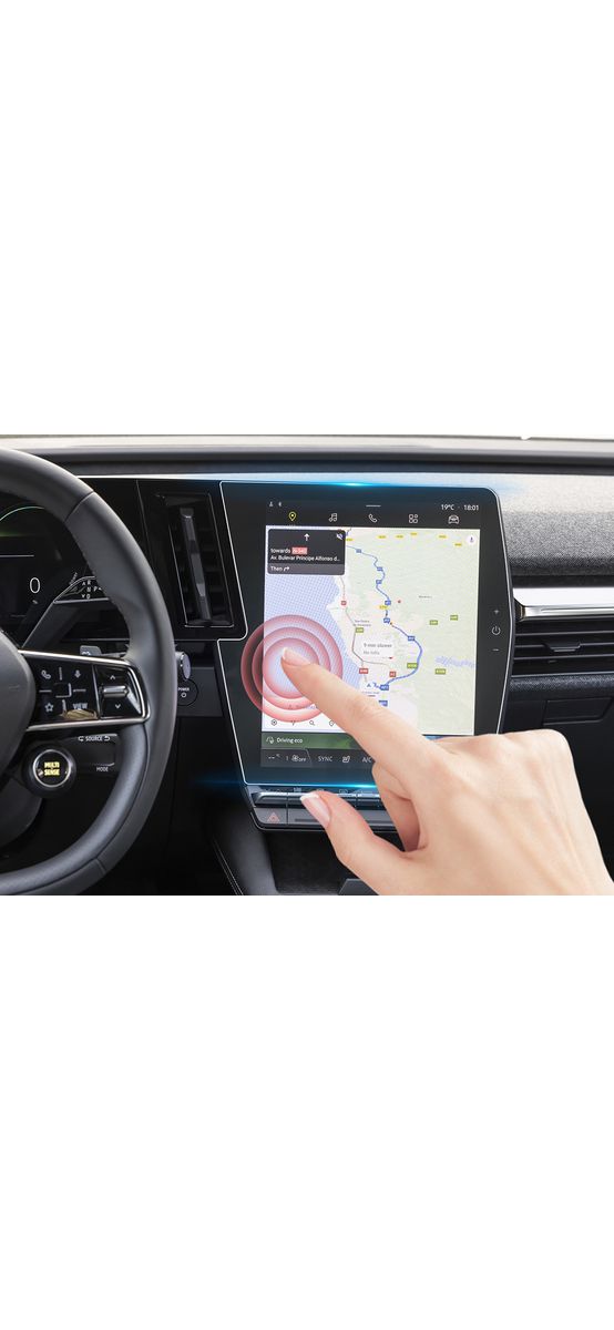 Folie de protecție ecran multimedia și afișaj de bord pentru Renault Megane electric E-Tech 2023 , Austral -set cu 2 folii