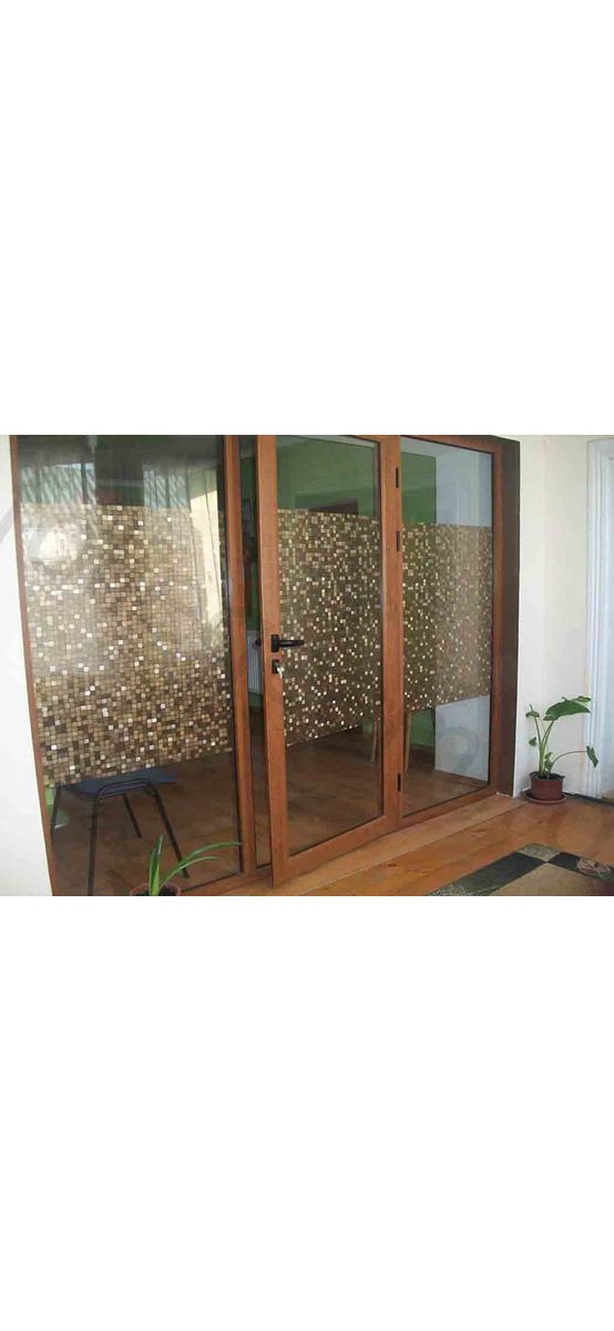 Folie geam electrostatică mozaic auriu Tora