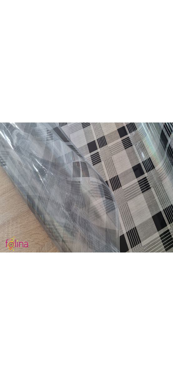 Folie protecţie gri cu model carouri negre, fără adeziv, 1.2 mm grosime, 100 cm lăţime