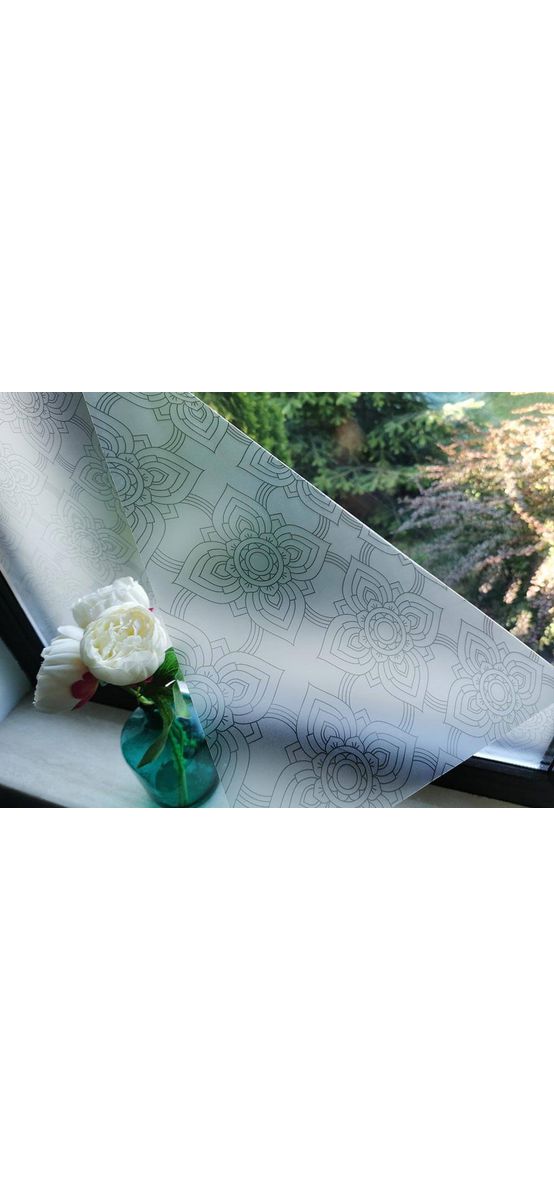 Folie geam autoadezivă Amelia, Folina, imprimeu clasic, 100 cm lăţime