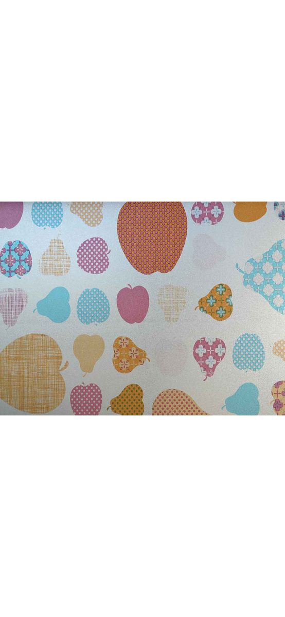 Folie geam autoadezivă Fructe, Folina, imprimeu multicolor, rolă de 90x400 cm