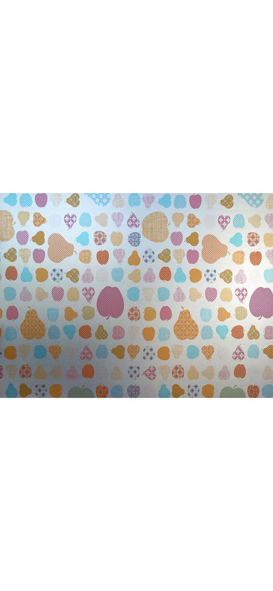 Folie geam autoadezivă Fructe, Folina, imprimeu multicolor, rolă de 90x400 cm