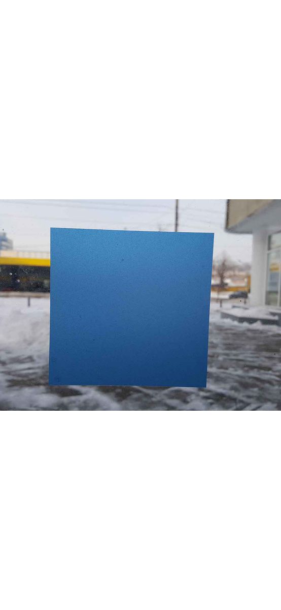 Folie geam sablat albastră ColourEtched