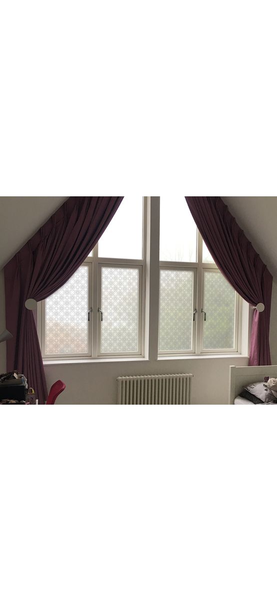 Folie geam autoadezivă Amelia, Folina, imprimeu clasic, 100 cm lăţime