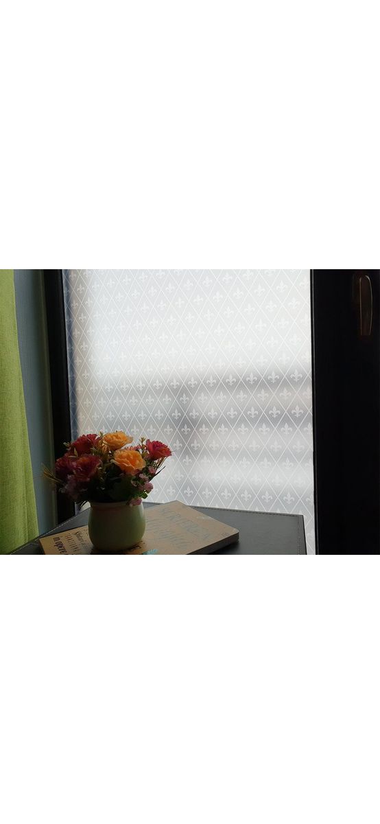 Folie geam autoadezivă Briana, Folina, model geometric gri, 100 cm lăţime