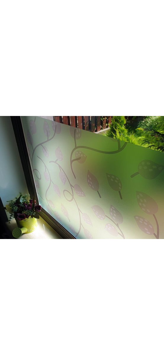 Folie geam autoadezivă Colette, Folina, model crenguţe multicolor, 100 cm lăţime