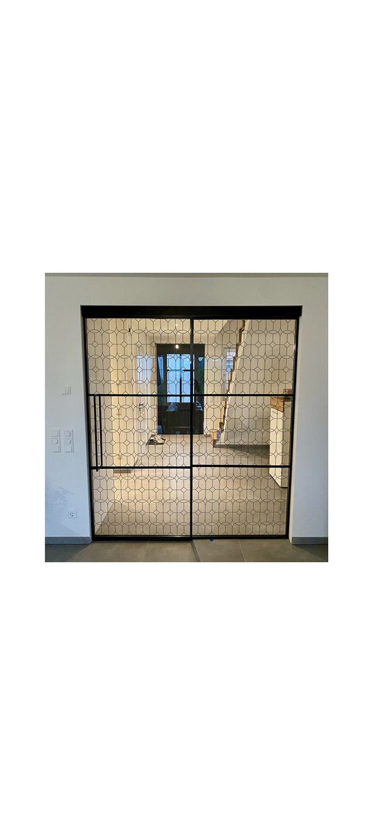 Folie geam autoadezivă, Folina, transparentă cu model eclectic monocromatic, 120 cm lățime