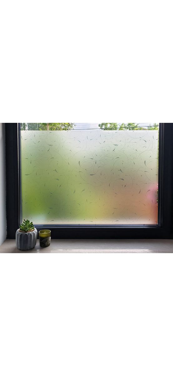 Folie geam autoadezivă Kimberlin, Folina, sablare cu model abstract gri, 100 cm lăţime