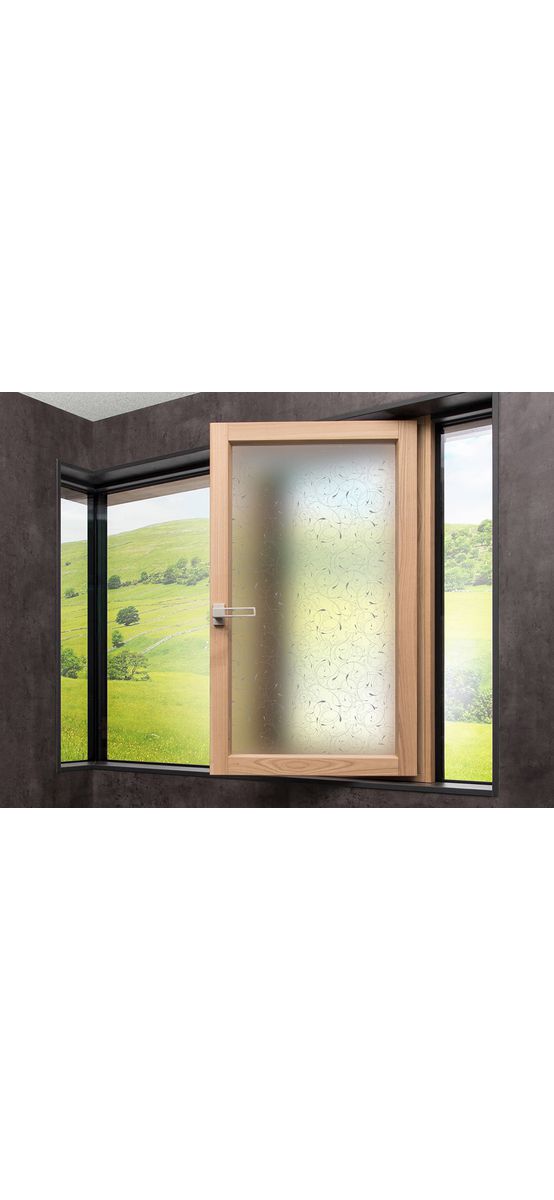 Folie geam autoadezivă Kimberlin, Folina, sablare cu model abstract gri, 100 cm lăţime