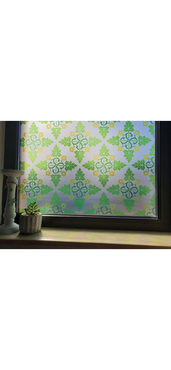 Folie geam autoadezivă Lupe, Folina, verde, 100 cm lăţime