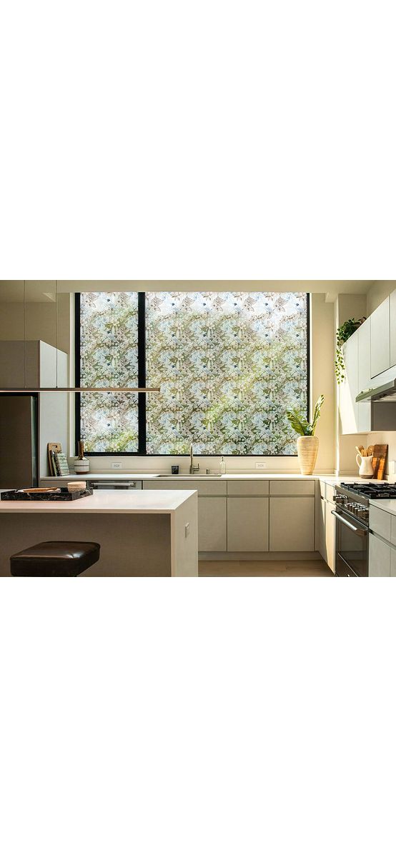 Folie geam autoadezivă Kalea, Folina, model multicolor, 100 cm lăţime