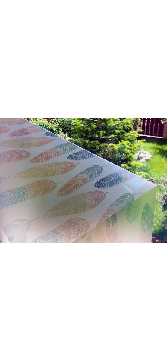 Folie geam autoadezivă Pearsall, Folina, model elegant multicolor, 100 cm lăţime