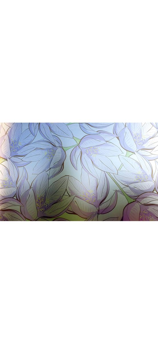 Folie geam autoadezivă Scarlett, Folina, model floral mov, 100 cm lăţime