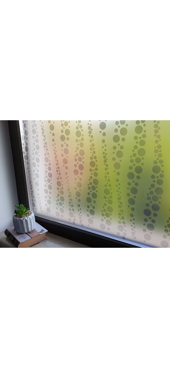 Folie geam autoadezivă Stilla, Folina, sablare cu model geometric gri, 100 cm lăţime