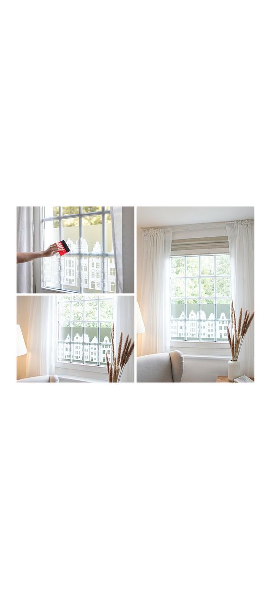 Folie geam electrostatică New Haven, d-c-fix, bordură decorativă cu lăţime de 45 cm