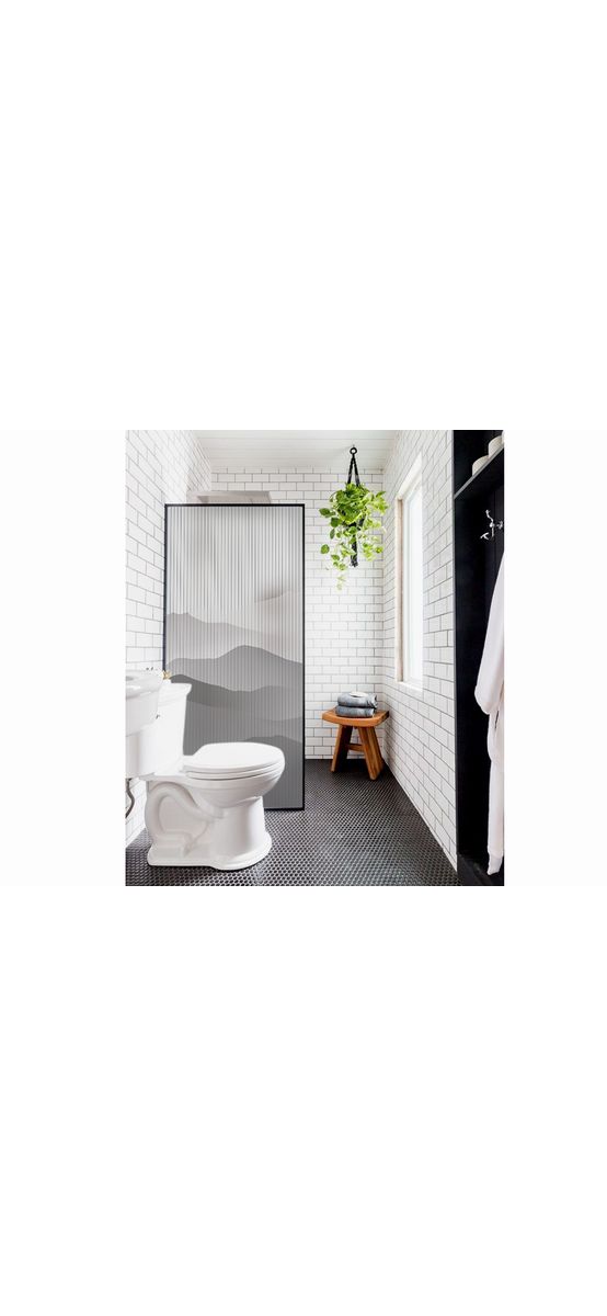 Folie geam cabină duș, Folina, sablare cu model peisaj zen, rolă de 100x210 cm