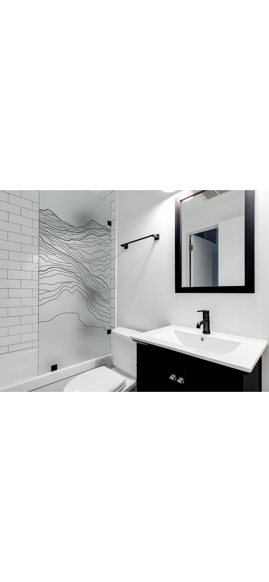 Folie geam cabină duș, Folina, sablare cu model topografie montană, rolă de 100x210 cm