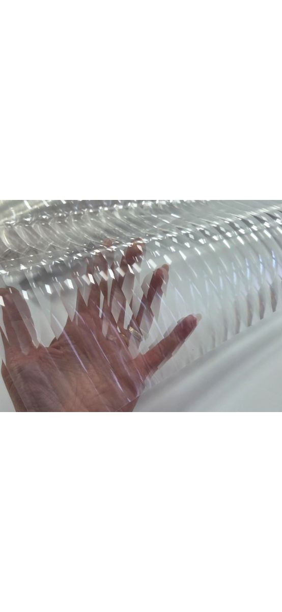 Folie geam autoadezivă pentru cabină duș – efect sticlă canelată embosată, 75x200 cm