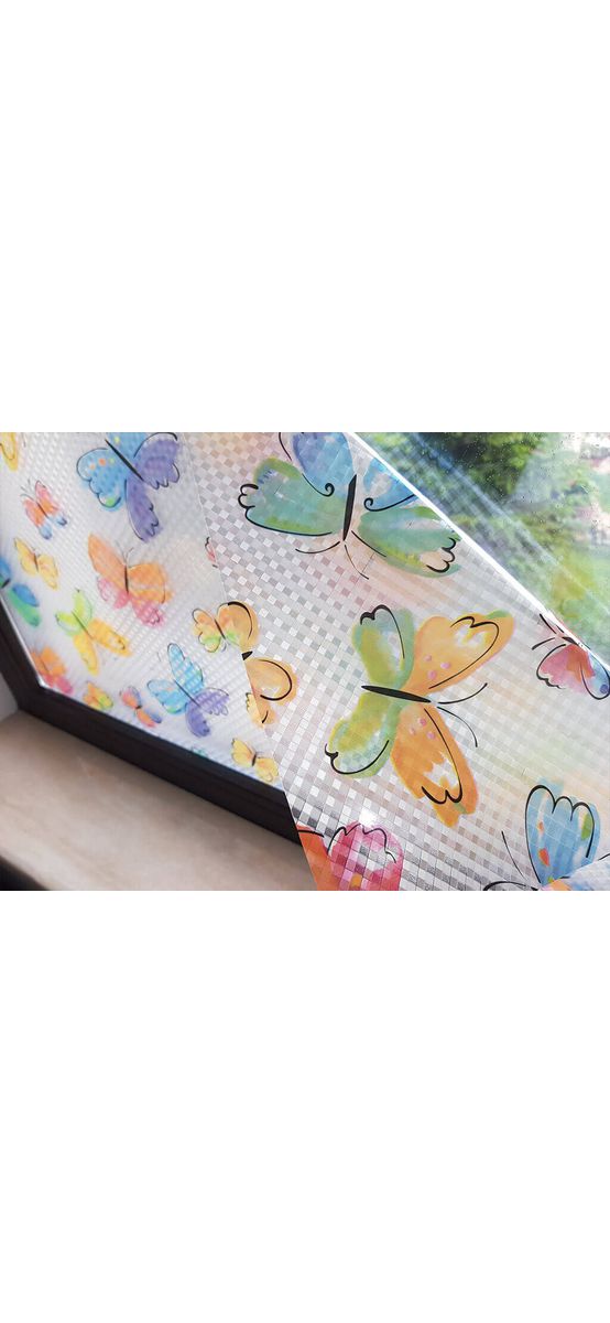 Folie geam electrostatică Fluturi colorați