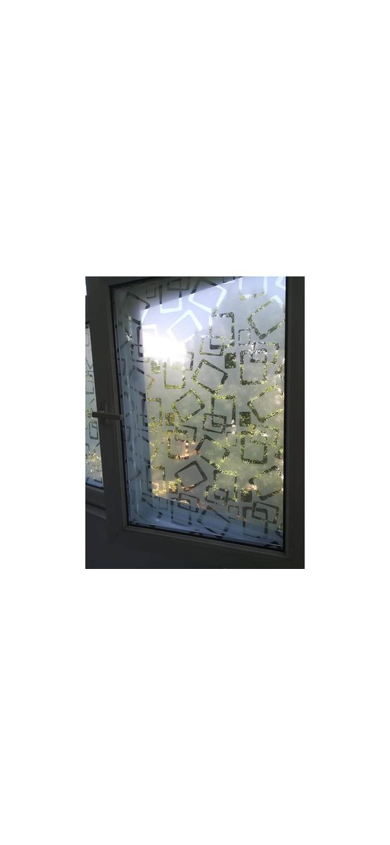 Folie geam autoadezivă Figaro, Folina, model geometric transparent, 122 cm lăţime