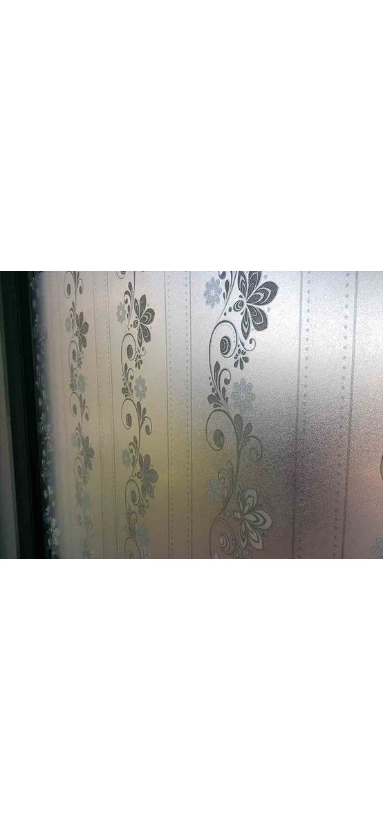 Folie geam autoadezivă Gloria, Folina, imprimeu floral, multicolor, lățime 90 cm