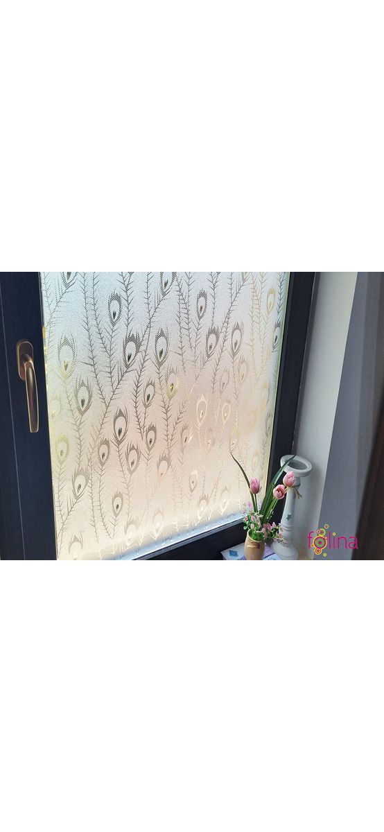 Folie geam autoadezivă, Folina, sablare cu model clasic, translucid, 120 cm lăţime
