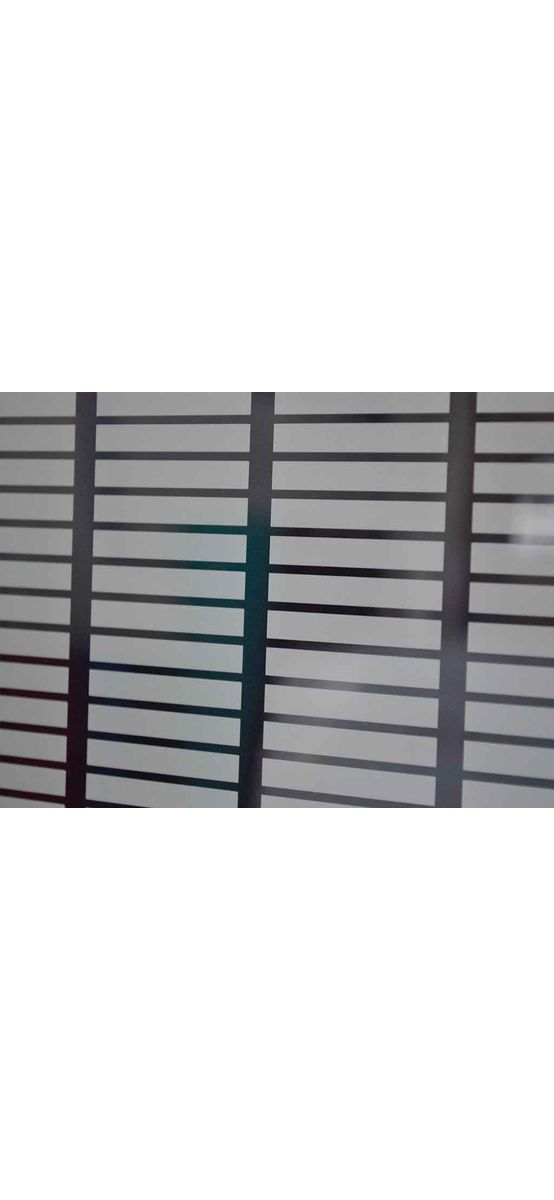 Folie geam autoadezivă Office Visy, imprimeu dreptunghiuri, alb, lățime 152 cm