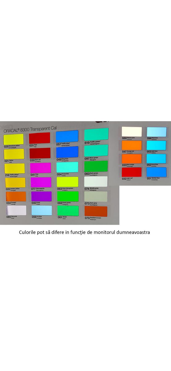 Folie geam transparentă colorată Oracal 8300