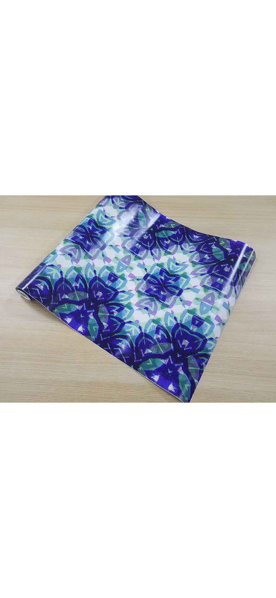 Folie geam autoadezivă Birmingham, Alkor, imprimeu vitraliu, multicolor, lățime 45 cm