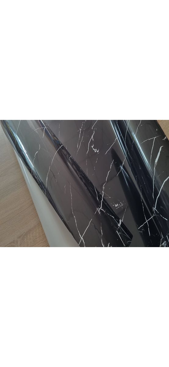 Folie protecţie imitaţie marmură neagră, fără adeziv, 1.2 mm grosime, 100 cm lăţime