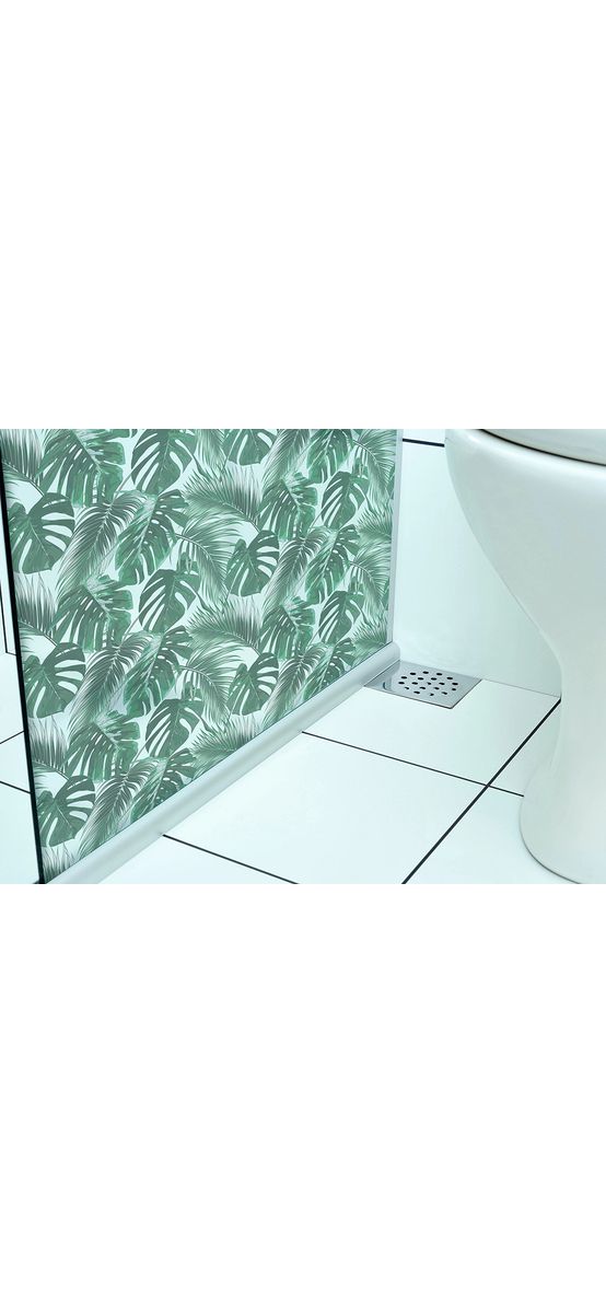 Folie geam cabină duş, Folina, sablare cu imprimeu frunze verzi, rolă de 100x210 cm
