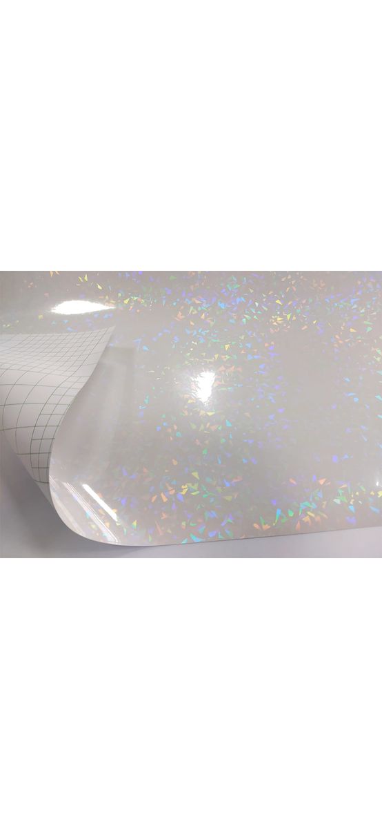 Folii laminare holografică, model geam spart, la rolă cu lățimea de 60cm