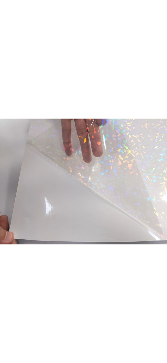 Folii laminare holografică, model geam spart, la rolă cu lățimea de 60cm
