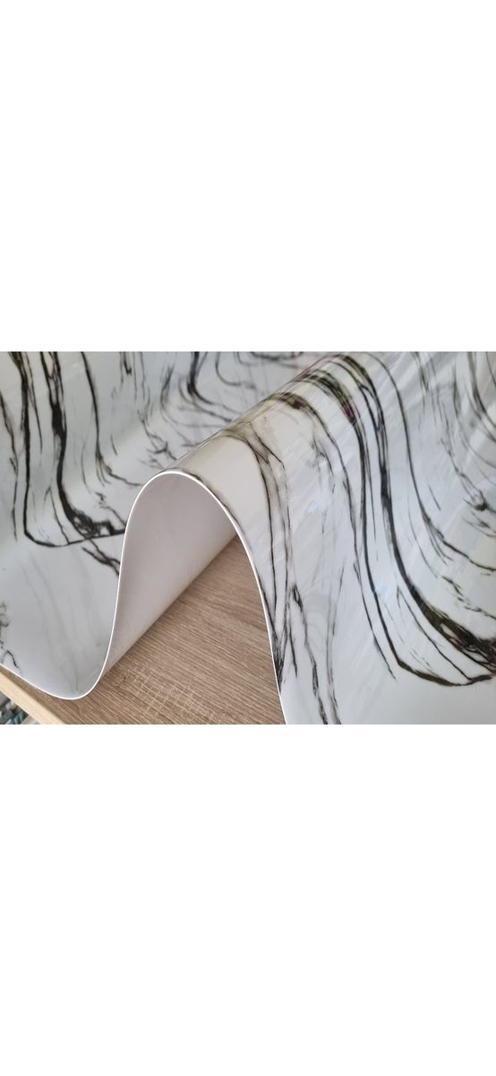 Folie protecţie imitaţie marmură albă, fără adeziv, 1.2 mm grosime, 100 cm lăţime