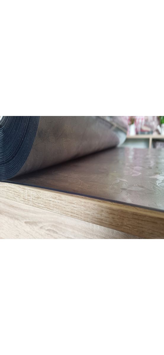 Folie protecţie blat mobilă, transparentă cu model floral, fără adeziv, 1.5 mm grosime, 100X100 cm