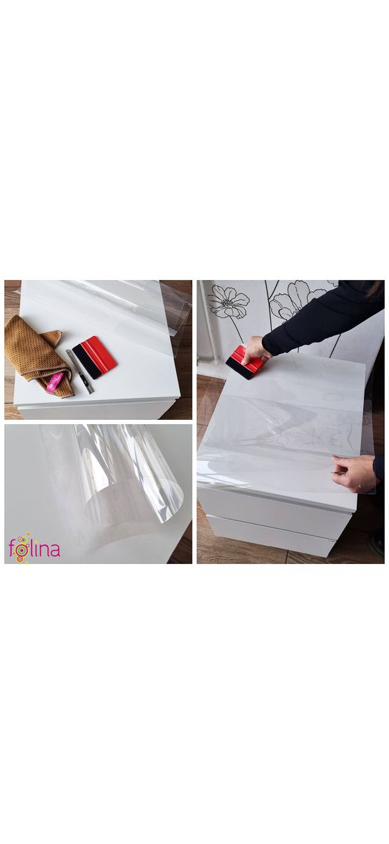 Folie transparentă autoadezivă, protecţie blat, rolă de 75x300cm