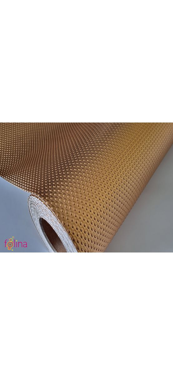 Folie protecţie sertar cu aspect metalic auriu, fără adeziv, material impermeabil, rolă de 45cm x 10 metri