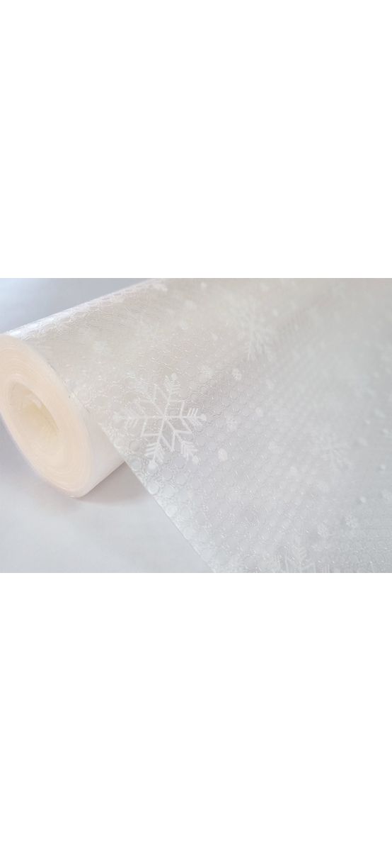 Folie protecţie sertar, EVA incolor cu model alb, material impermeabil, rolă de 50 cm x 5 metri