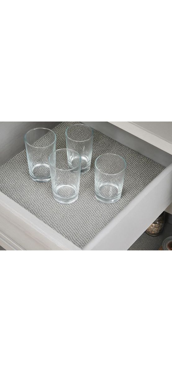 Material protecţie antialunecare gri, pentru sertare şi rafturi, rolă de 60x100 cm