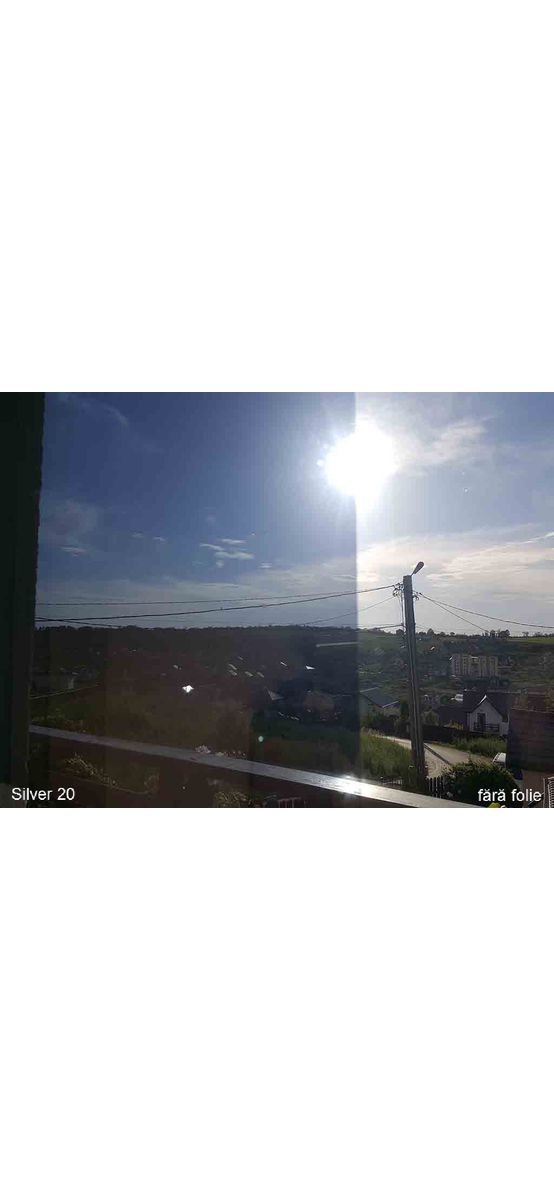 Folie protecție solară reflexivă Silver 20 Interior, cu efect de oglindă, rolă de 152x200 cm