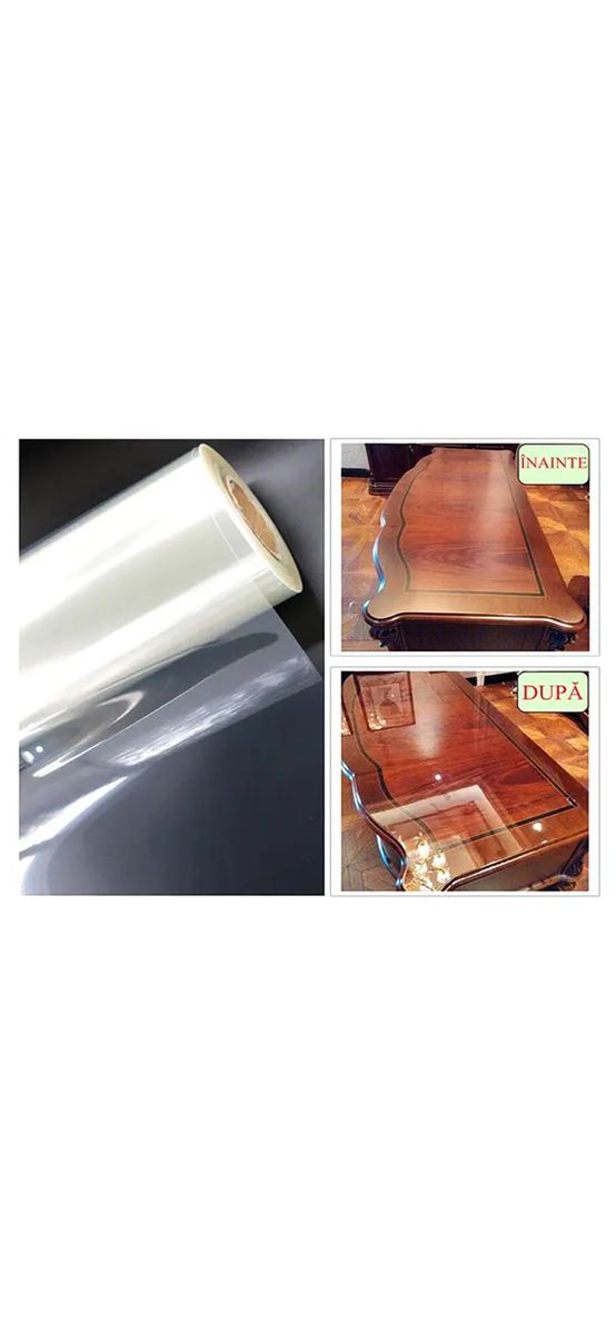 Folie transparentă autoadezivă, protecţie blat, rolă de 75x300cm