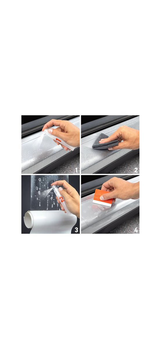 Folie de protecție transparentă împotriva zgârieturilor și razelor UV pentru autoturisme, motociclete și biciclete, rolă 5 cm x 5 m, racletă inclusă