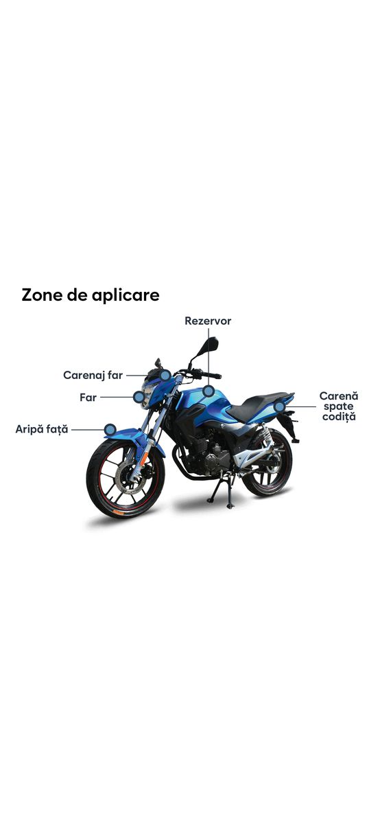 Folie de protecție transparentă împotriva zgârieturilor și razelor UV pentru autoturisme, motociclete și biciclete, rolă 5 cm x 5 m, racletă inclusă