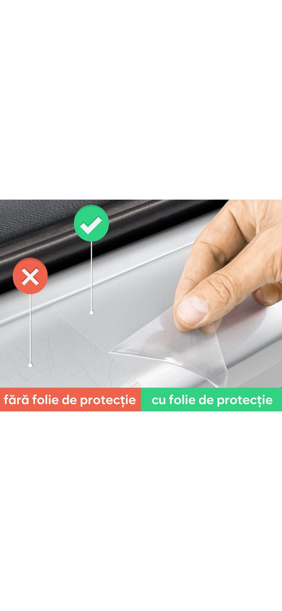 Folie de protecție transparentă împotriva zgârieturilor și razelor UV pentru autoturisme, motociclete și biciclete, rolă 3 cm x 5 m, racletă inclusă