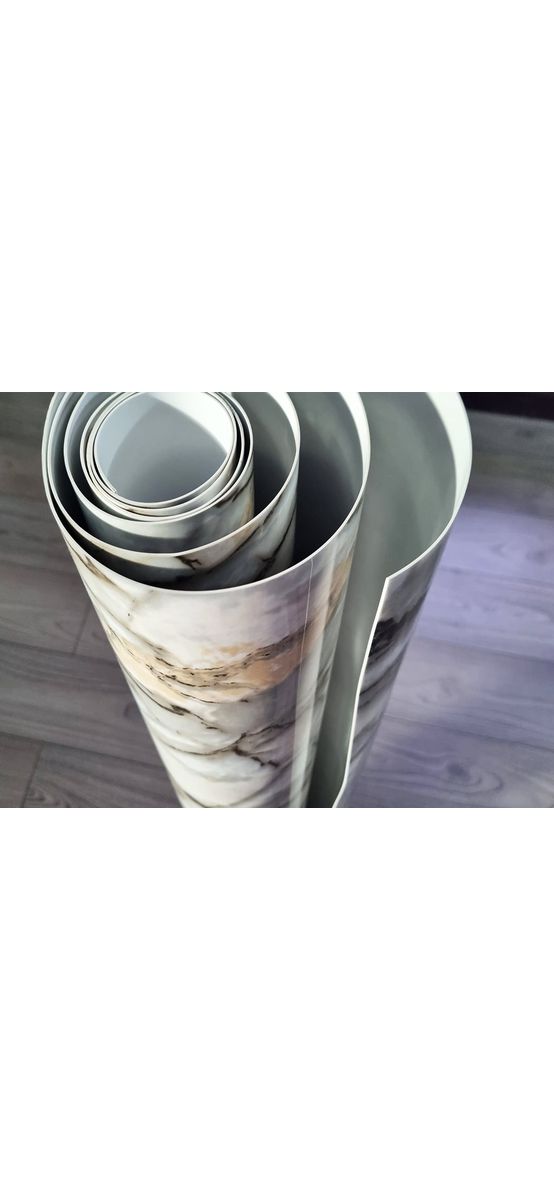 Folie protecţie imitaţie marmură bej, fără adeziv, 1,2 mm grosime, 100 cm lăţime