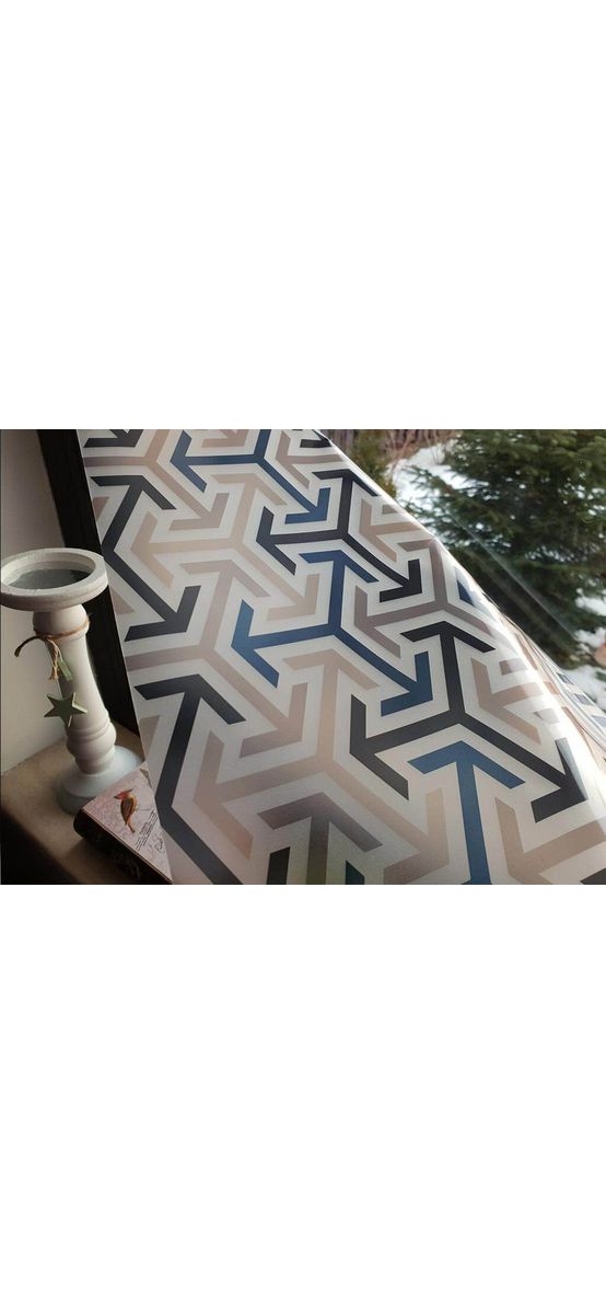 Folie geam autoadezivă Almeda, Folina, model geometric, multicolor, 100 cm lăţime