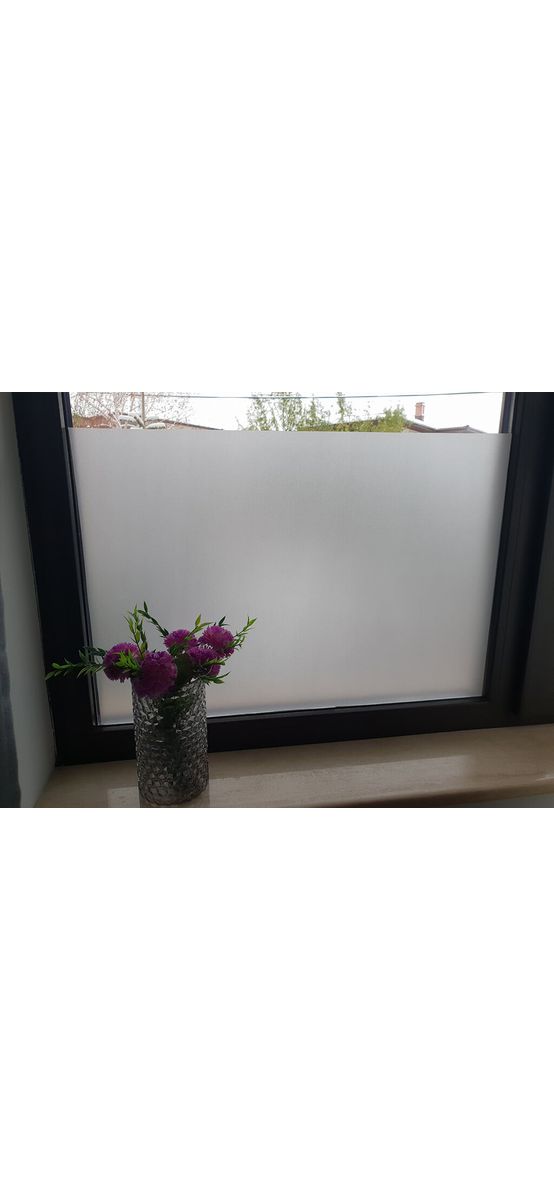 Folie geam sablat, Folina, autoadezivă, argintie - lăţime 120 cm