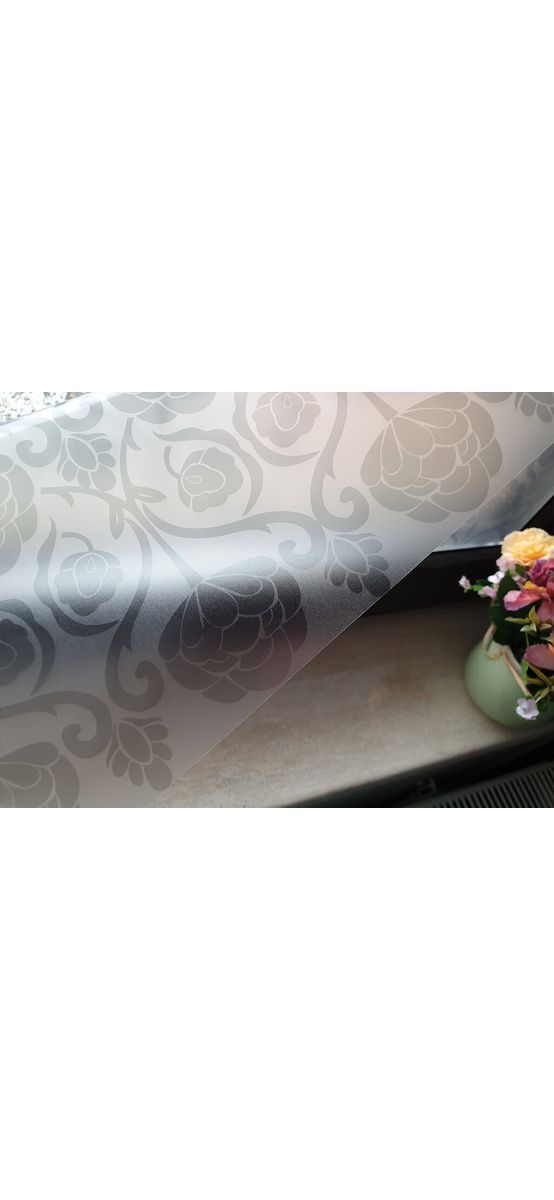 Folie geam autoadezivă Imani, Folina, model elegant gri, 100 cm lăţime