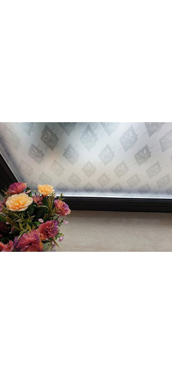 Folie geam autoadezivă Meva, Folina, model elegant gri, 100 cm lăţime